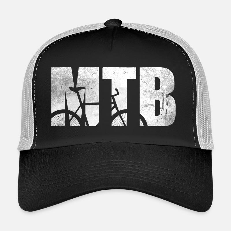 Mountainbiken Geschenk Mountainbiker Biken - Trucker Cap - Schwarz/Steingrau