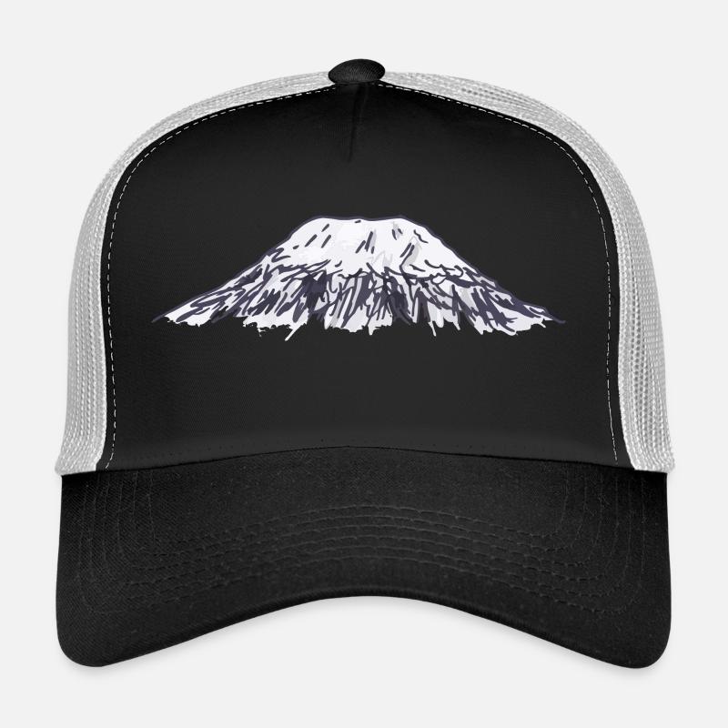 Kilimanjaro Berg Afrika Geschenk - Trucker Cap - Schwarz/Steingrau