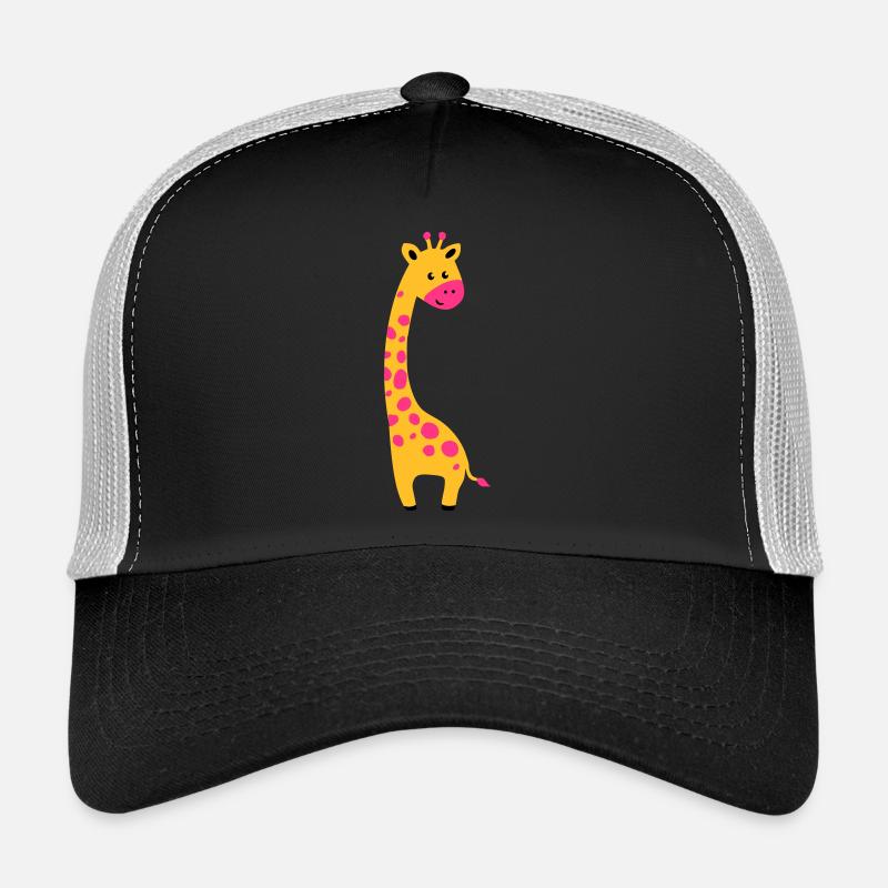 cute giraffe - Trucker Cap - Schwarz/Steingrau