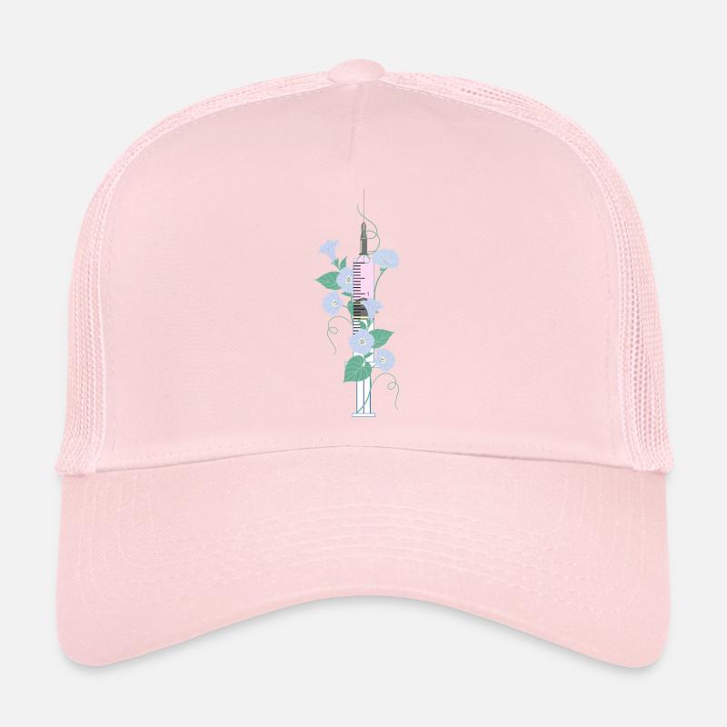 seringue fleurs rose Casquette trucker 
