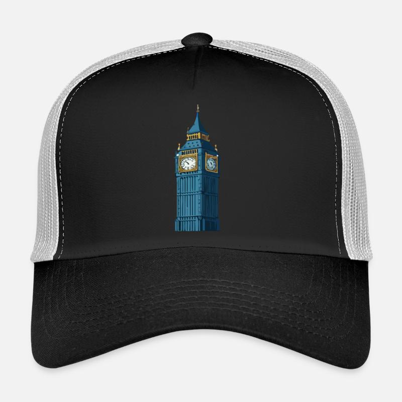 Big Ben at night - Trucker Cap - black/stone grey