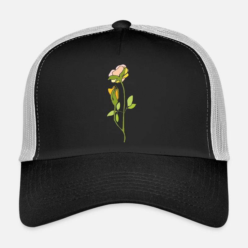 Rose Casquette trucker 