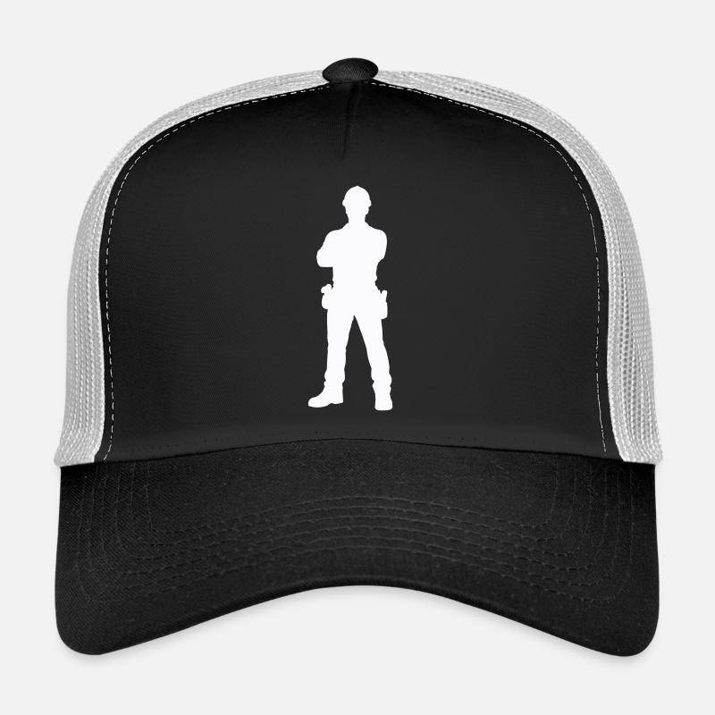 Silhouette ouvrier du bâtiment Casquette trucker 