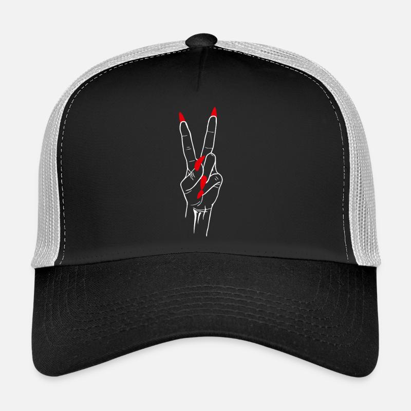 Sieg Frieden Hand Symbol Trucker Cap