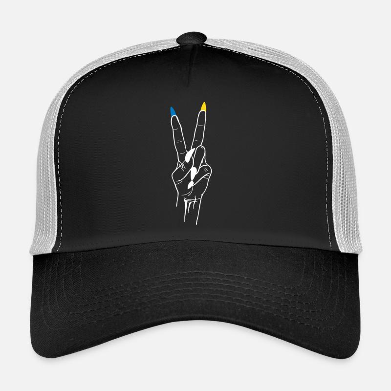 Frieden Ukraine Sieg - Trucker Cap - Schwarz/Steingrau