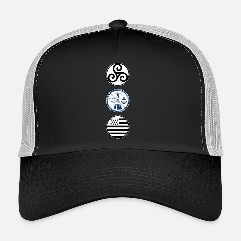 Bretagne et ses symboles. Triskell. Drapeau Breton Casquette trucker 