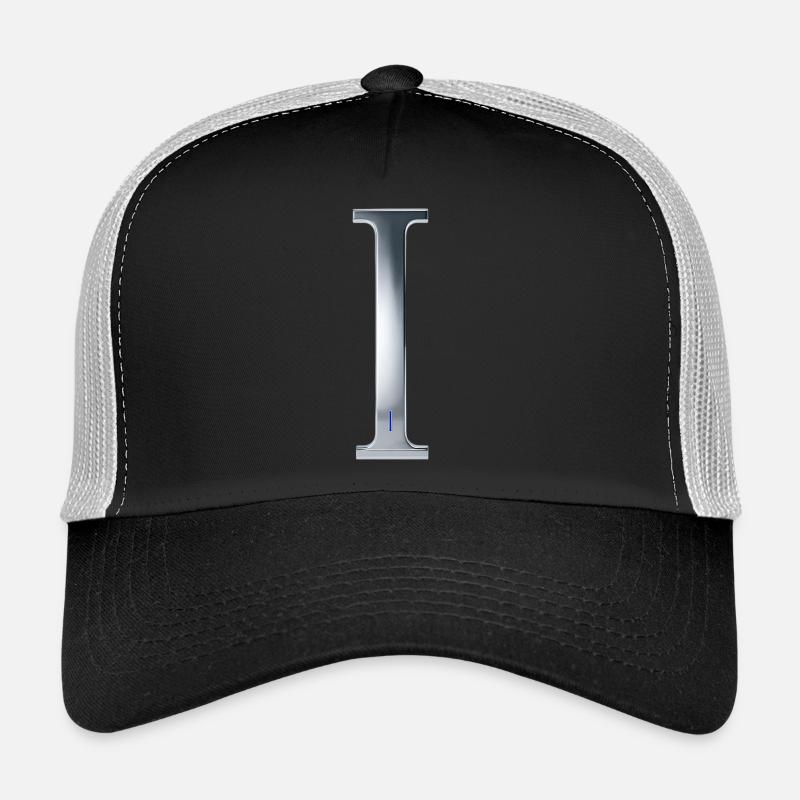 Chrome ,, I " Metallic - Trucker Cap - Schwarz/Steingrau