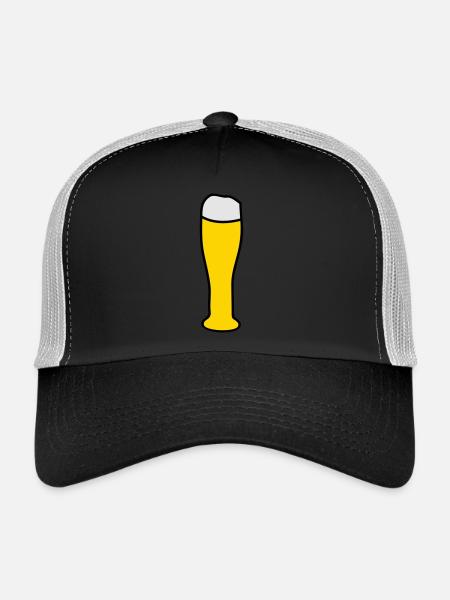 Weizenbier - Trucker Cap - Schwarz/Steingrau - Vorne