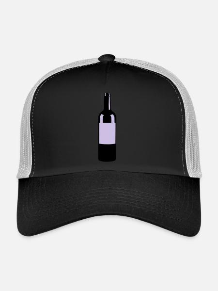 Wine Bottle - Trucker Cap - black/stone grey - Front