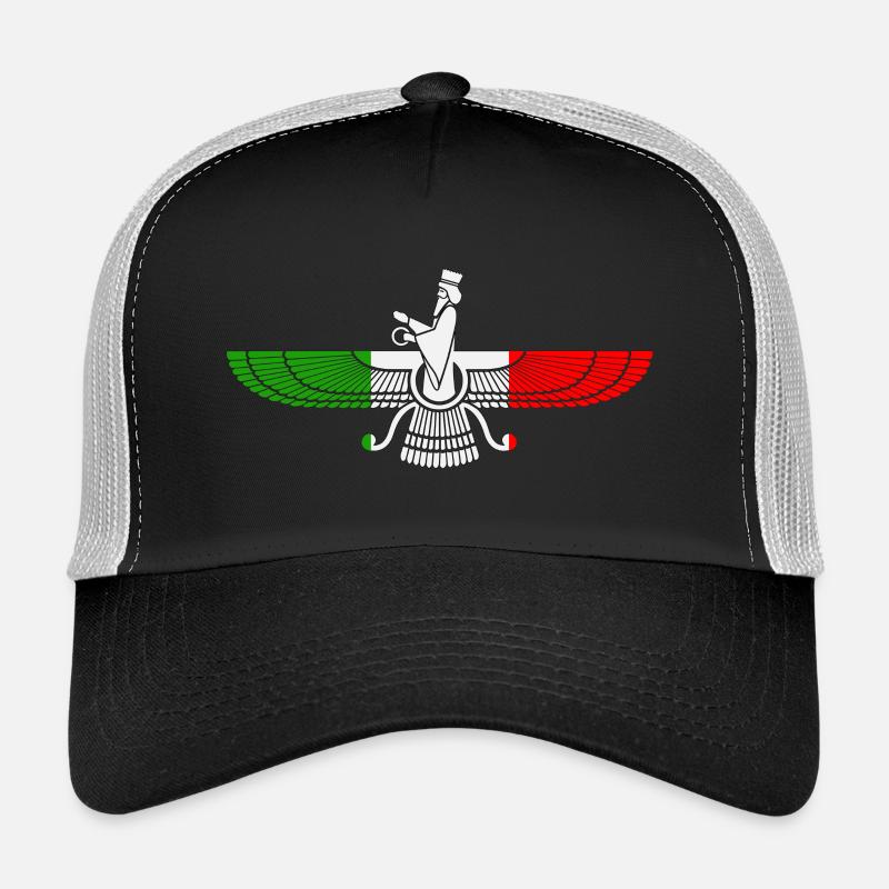 Farvahar logo | Iranian ancient symbol - Trucker Cap - black/stone grey
