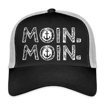 Moin Moin - Trucker Cap - Schwarz/Steingrau - Vorne