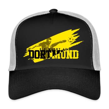 Fussball Dortmund - Trucker Cap - Schwarz/Steingrau - Vorne