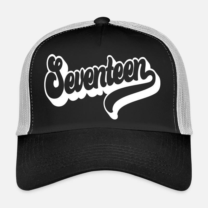 Dix-sept 17e anniversaire garçons filles 17 ans Casquette trucker 