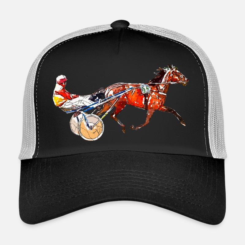 Traber Trabrennen - Trucker Cap - Schwarz/Steingrau