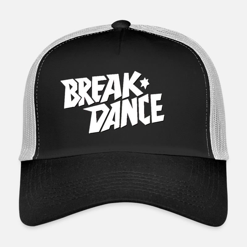 Tanzstil Breakdance Schriftzug - Trucker Cap - Schwarz/Steingrau