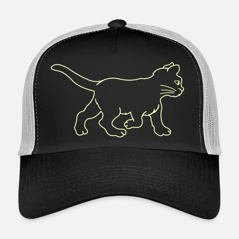 katze - Trucker Cap - Schwarz/Steingrau