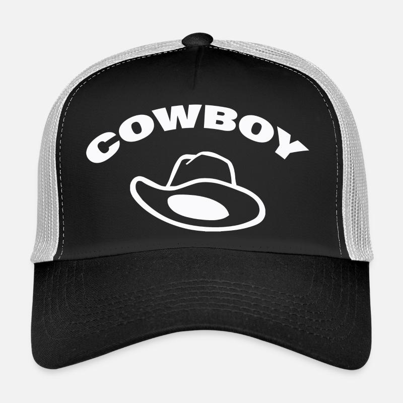 COWBOY - Trucker Cap - Schwarz/Steingrau