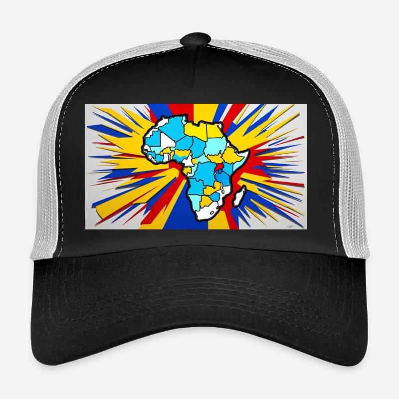 Farbe Afrikas - Trucker Cap - Schwarz/Steingrau