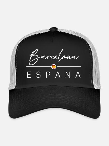 Espagne - Barcelone - Espagne - España - Casquette trucker  - noir/gris pierre - Devant