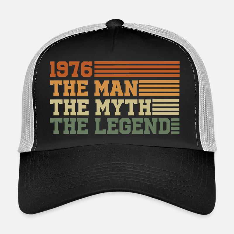 1976 - Casquette trucker  - noir/gris pierre