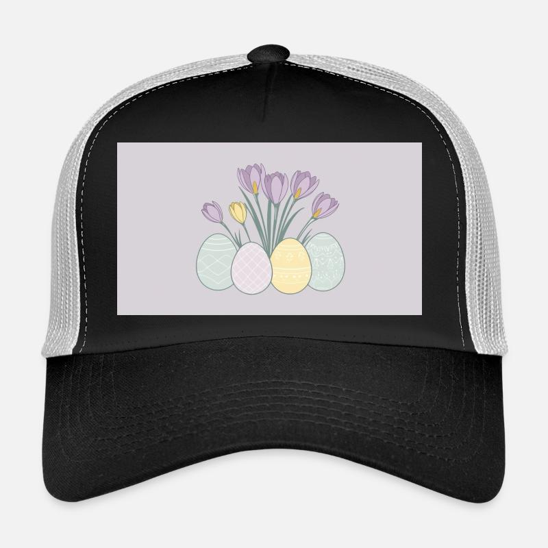 Crocus de Pâques - Casquette trucker  - noir/gris pierre