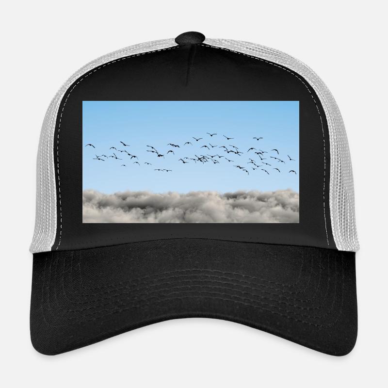 Über den Wolken Vögel - Trucker Cap - Schwarz/Steingrau
