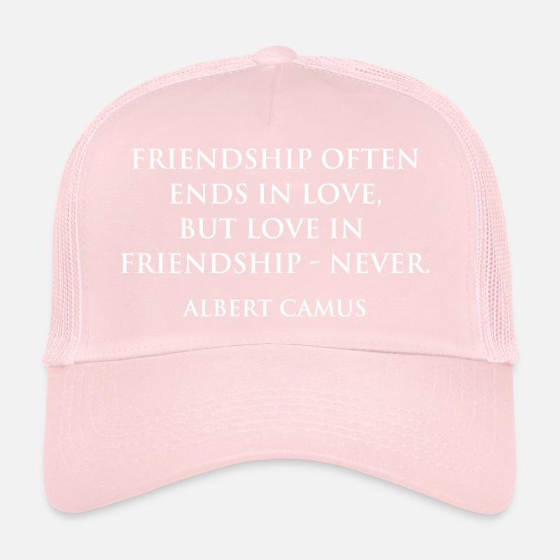Albert Camus Amitié Amour Paradoxe citation Casquette trucker 