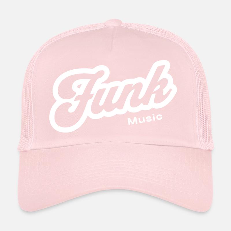 Logo du script rétro de la musique funk Casquette trucker 