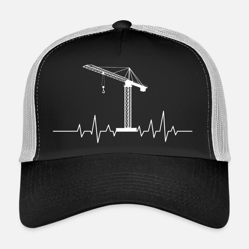 Crane Heartbeat EKG-Bauoperator Trucker Cap