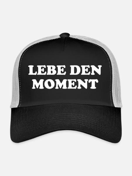 Lebe Den Moment - Trucker Cap - Schwarz/Steingrau