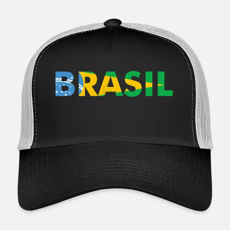 Brasilien Flaggendesign in Nationalfarben Trucker Cap
