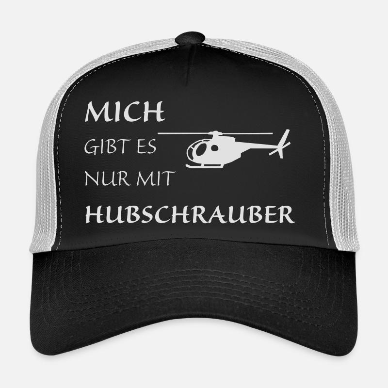 Nur mit Hubschrauber - Trucker Cap - Schwarz/Steingrau