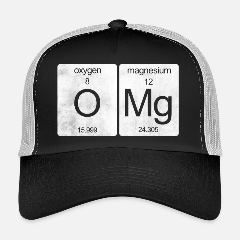 OMG periodic table - Trucker Cap - black/stone grey