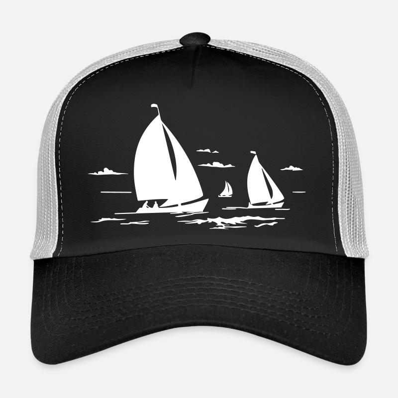 Segelboote - Trucker Cap - Schwarz/Steingrau