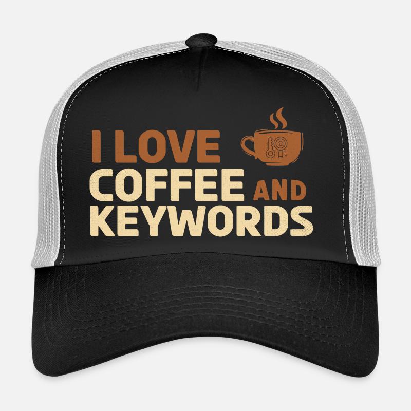 Ich liebe Kaffee und Keywords Trucker Cap