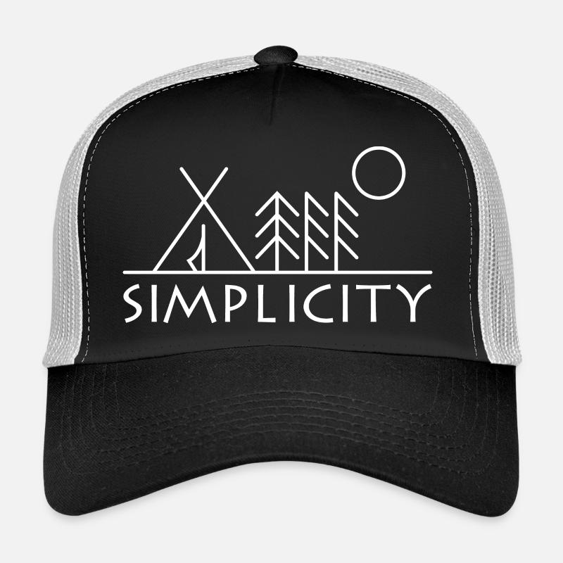 Simplicity Forest Trees Minimalism Symbol Logo Trucker Cap