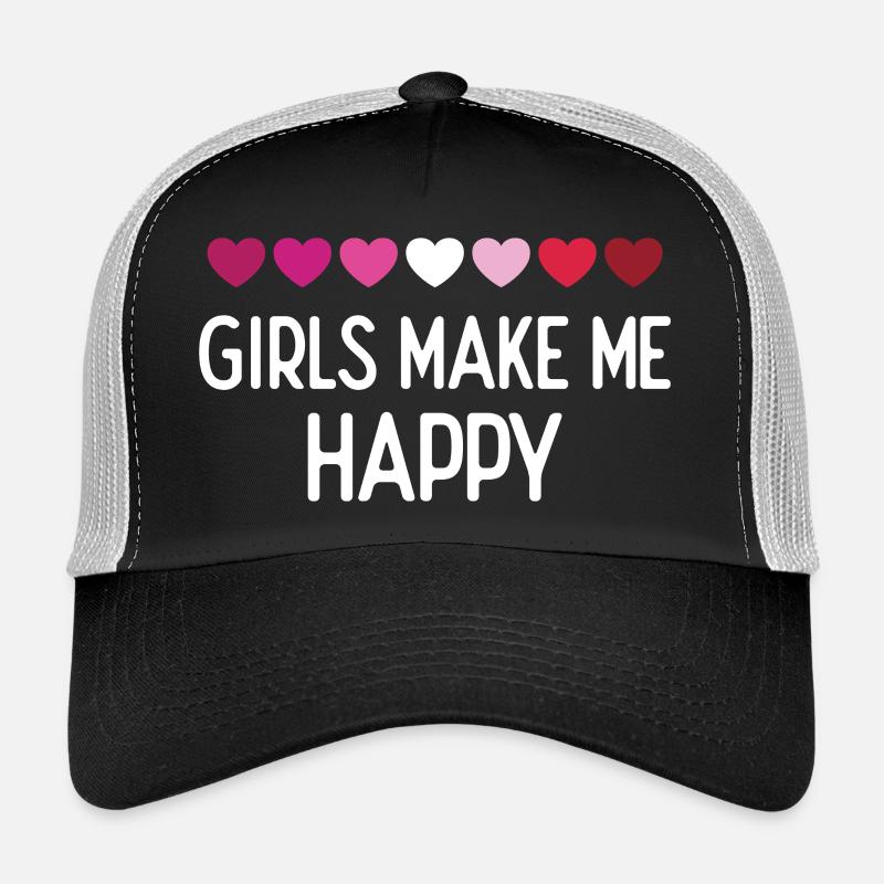 Mois de la fierté LGBTQ - Les filles me rendent heureuse Casquette trucker 