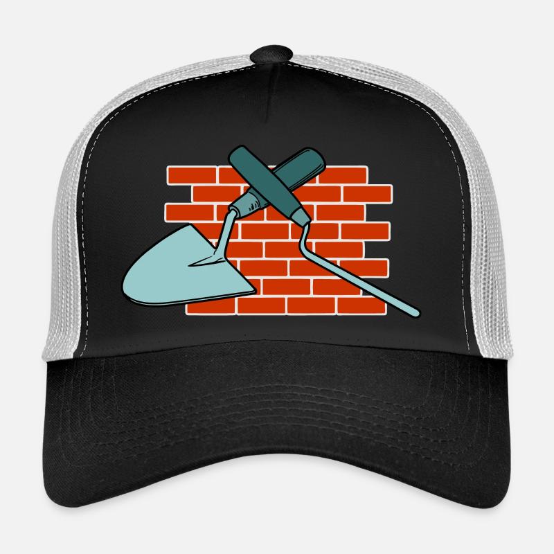 Wand Ein gemeinsamer Nagel und Kelle - Trucker Cap - Schwarz/Steingrau
