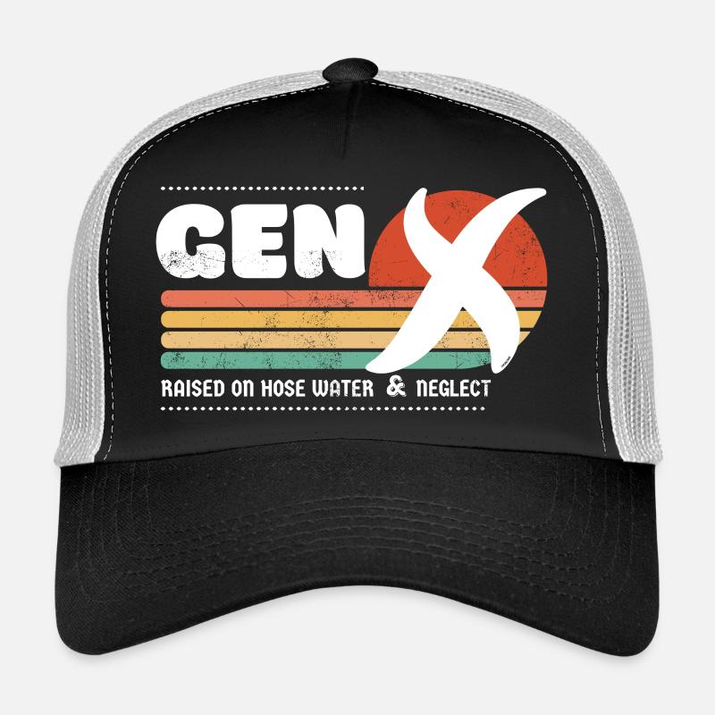 Gen X sunset - Blanc Casquette trucker 