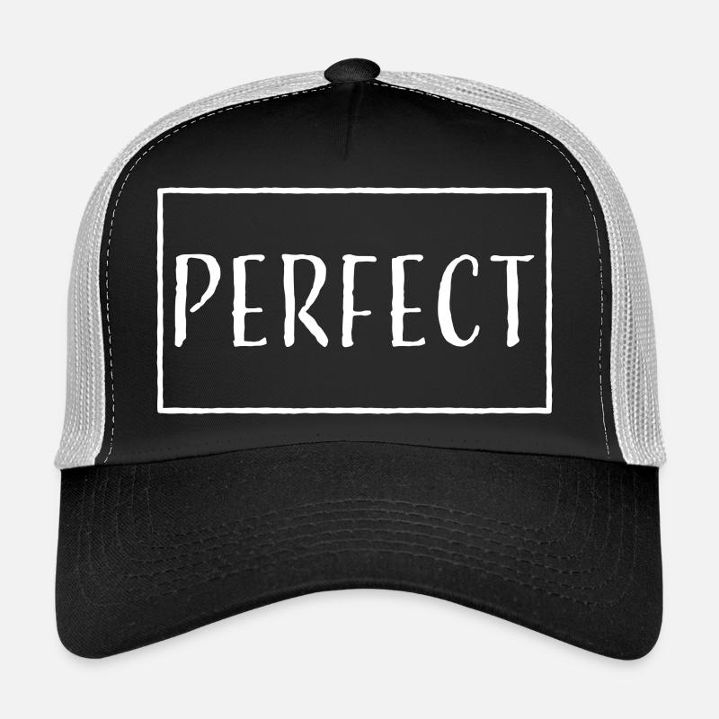 Perfect Tshirt design white - Trucker Cap - black/stone grey