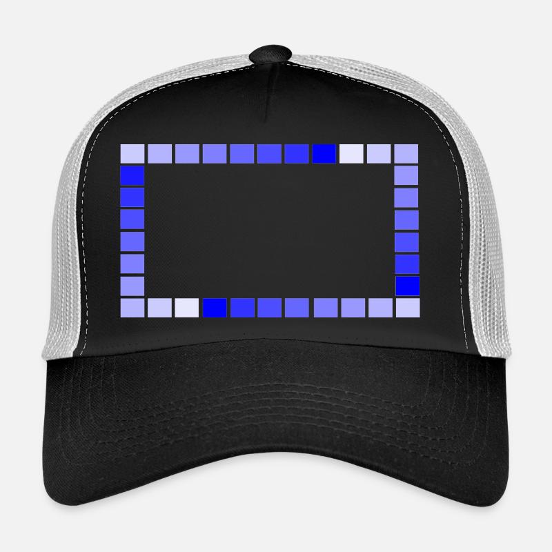 Game - Retro-Rahmen blaue Quadrate abgestuft Trucker Cap