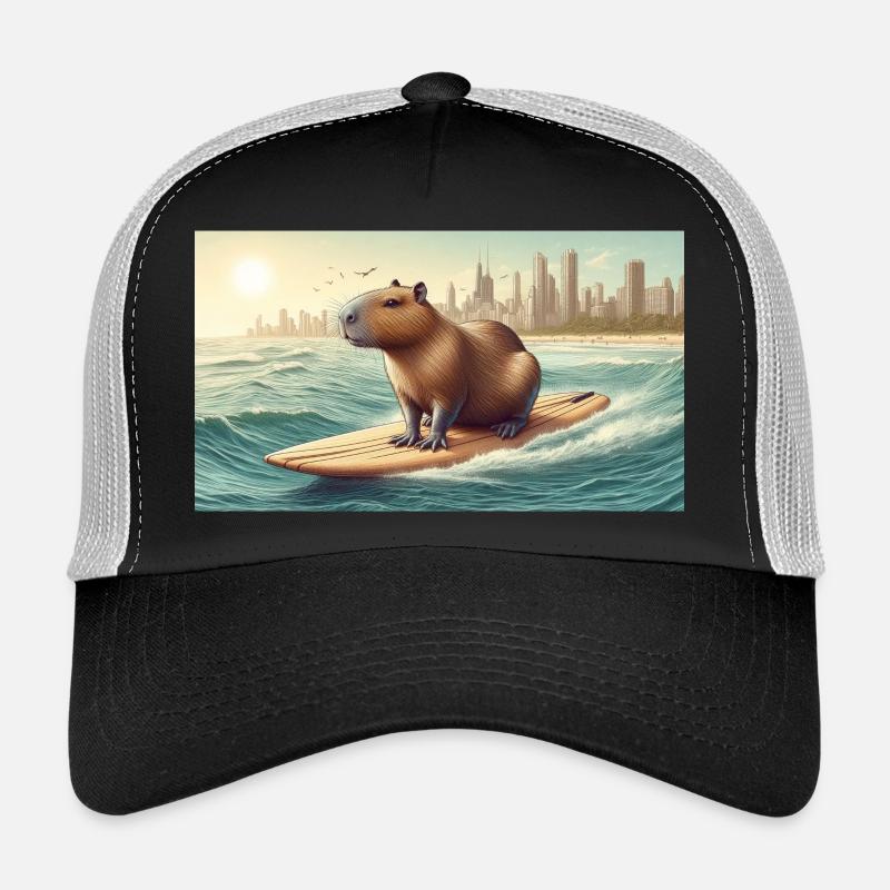 Capybara de surf Casquette trucker 