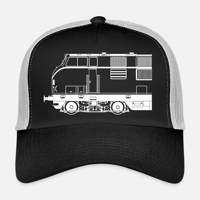 BR 221 linie halb weiß - Trucker Cap - Schwarz/Steingrau