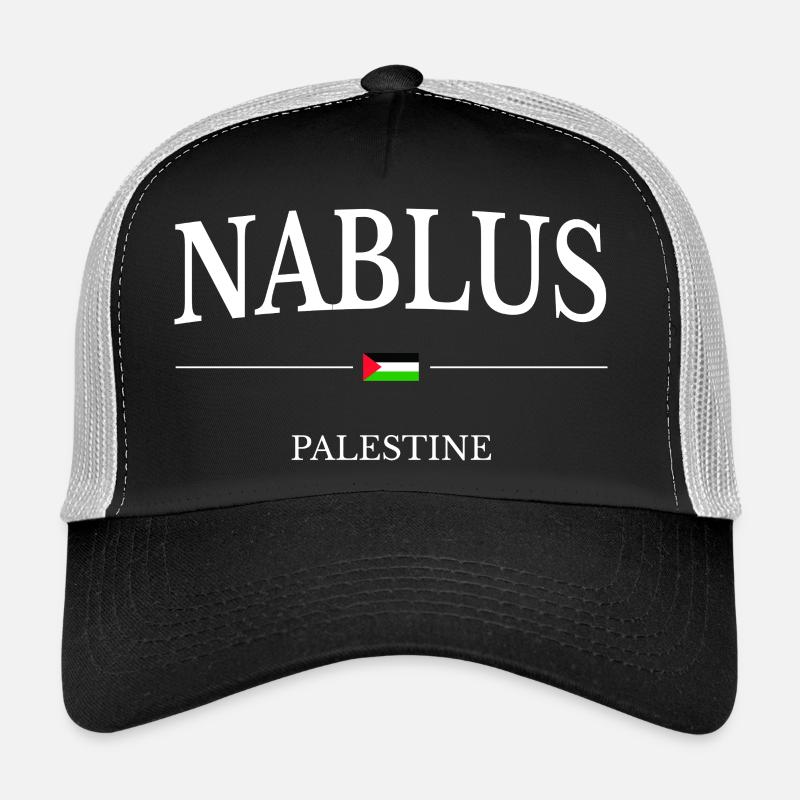 Nablus Palästina - Trucker Cap - Schwarz/Steingrau