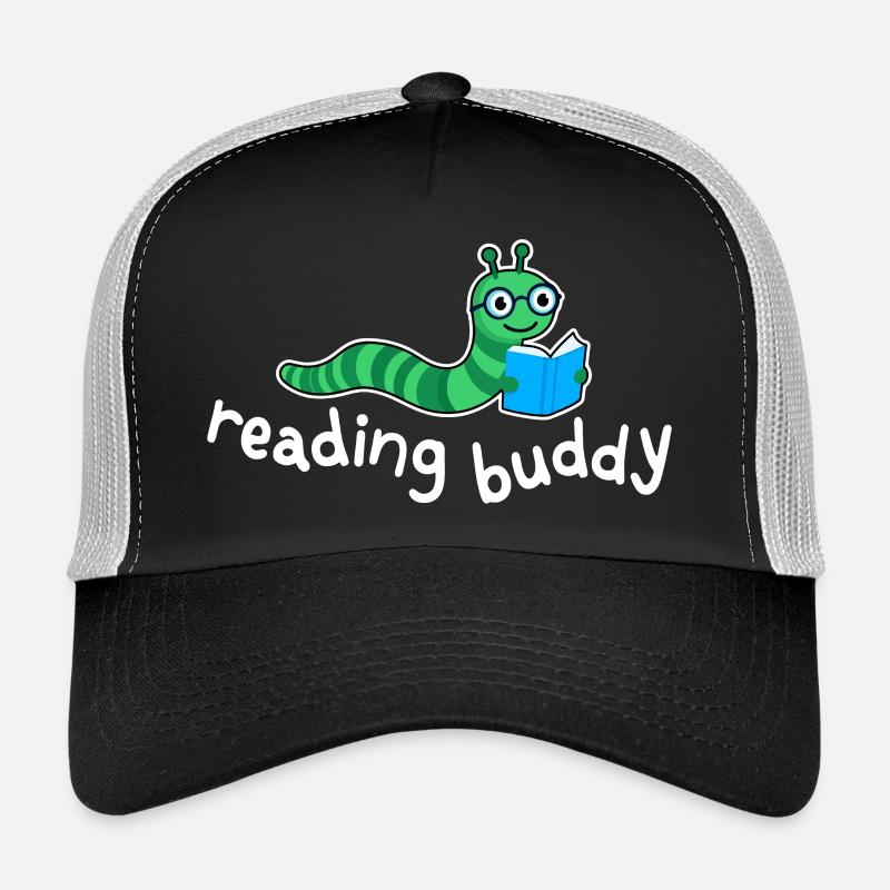 Reading friend Cute bookworm with book Trucker Cap