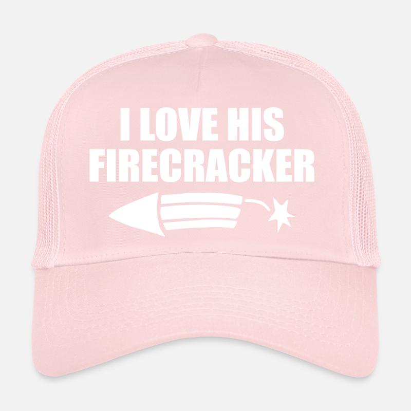 Ich liebe sein Feuerwerkskörper-Paar, 4. Juli Trucker Cap