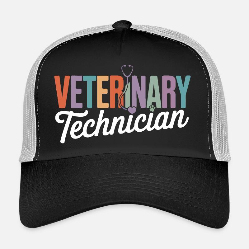 Logo Arc-en-ciel du technicien vétérinaire Casquette trucker 