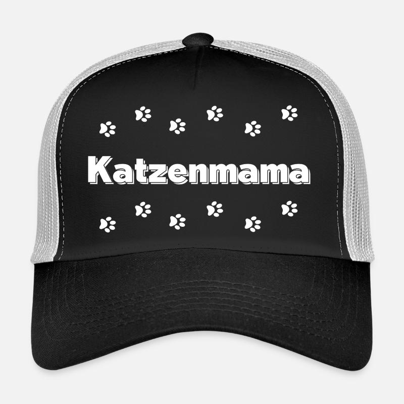 Katzenmama - Trucker Cap - Schwarz/Steingrau