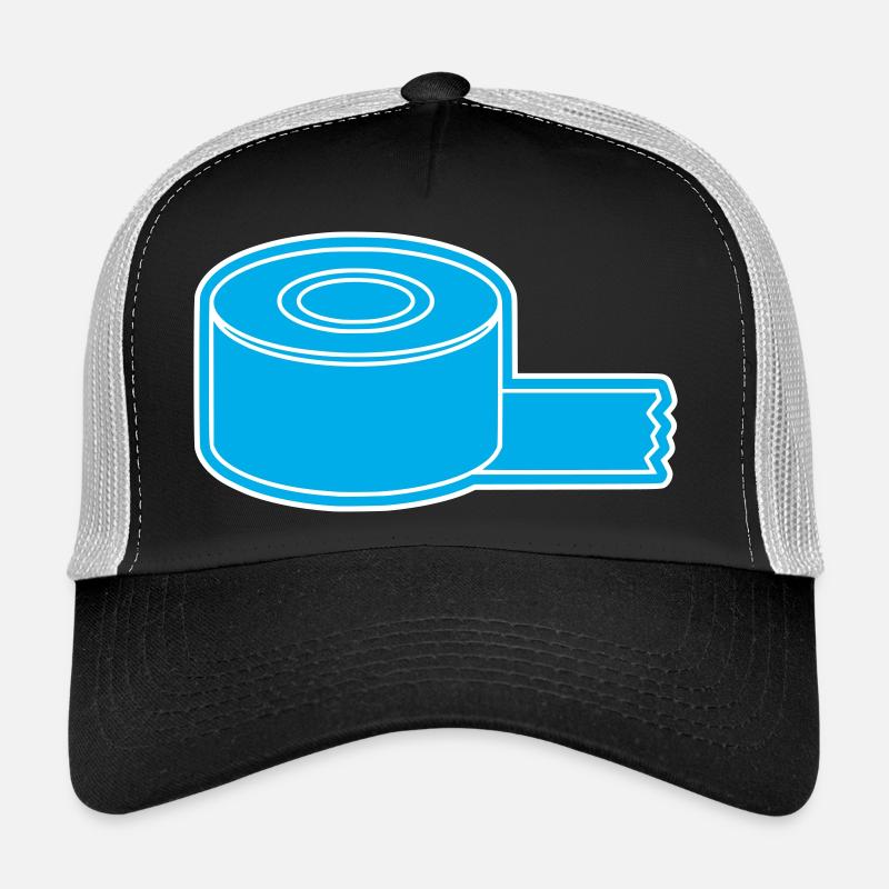 Adhesive Tape Roll Outline Trucker Cap