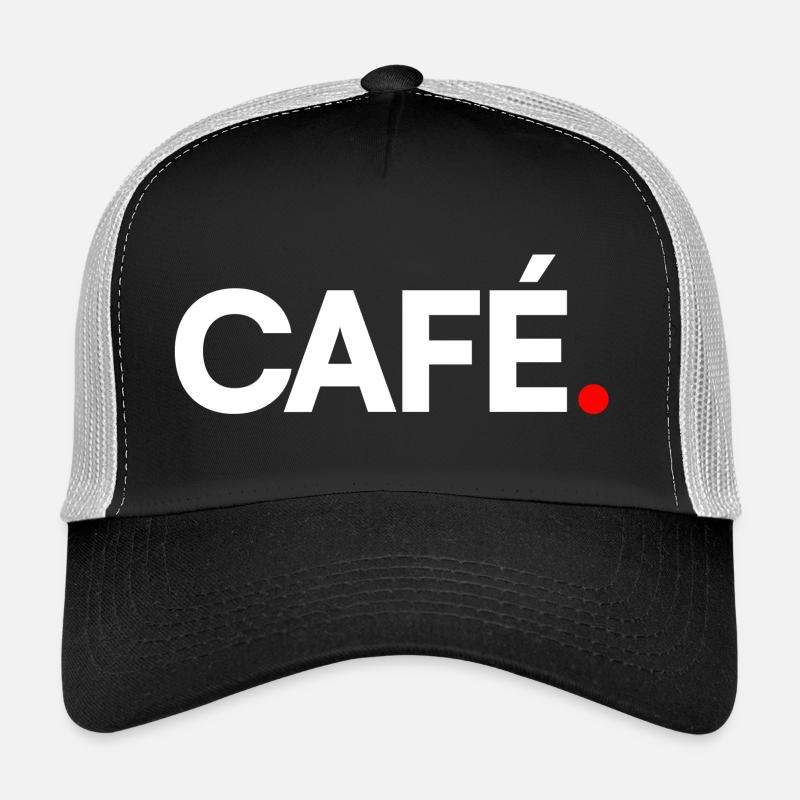 COFFEE | Minimalist Office Humor - Trucker Cap - black/stone grey